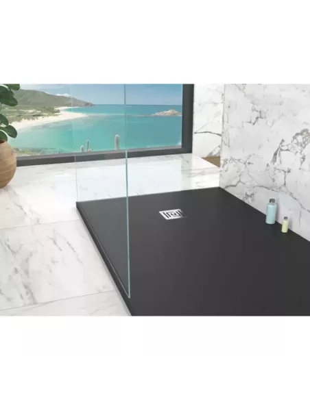 Receveur de douche Ardesia Plus graphite GME | 90x90 à 200x90 cm