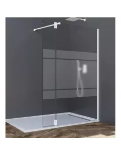 Paroi de douche fixe 80*195 SCREEN BLACK CHESS - GME