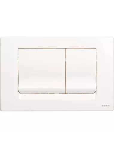 Plaque de commande WC SIDER double débit blanche