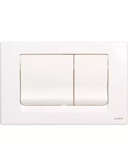 Plaque de commande WC SIDER double débit blanche