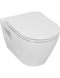 Cuvette WC suspendue SIDER à bride, abattant déclipsable