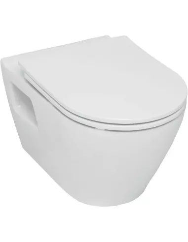 Cuvette WC suspendue SIDER à bride, abattant déclipsable
