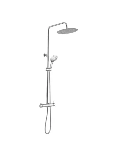 Colonne de douche INVERTER R GME | Ronde chromée, tête extra-plate Ø 25 cm