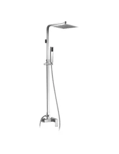 Colonne de douche QUADRA GME chromée | Monocommande, tête carrée 25 × 25 cm