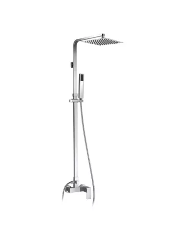 Colonne de douche QUADRA GME chromée | Monocommande, tête carrée 25 × 25 cm