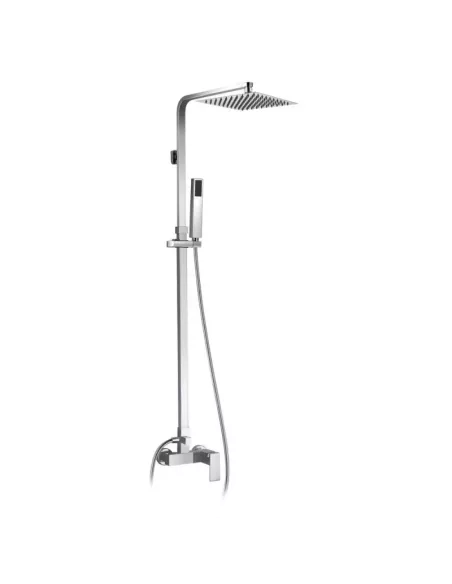 Colonne de douche QUADRA GME chromée | Monocommande, tête carrée 25 × 25 cm