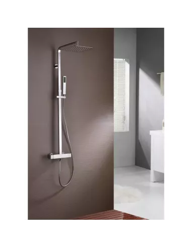 Colonne de douche thermostatique QUADRA ELITE GME | Tête carrée 25 × 25 cm