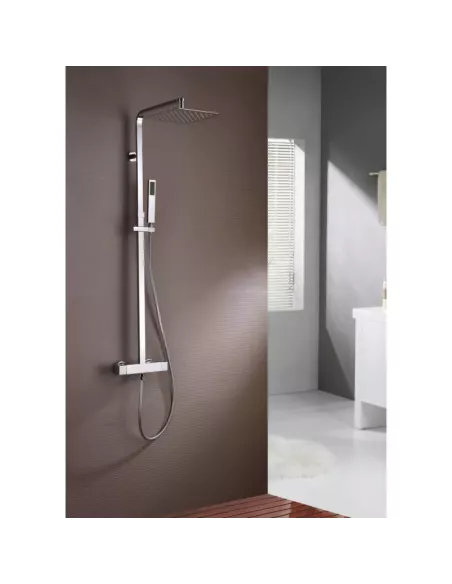 Colonne de douche thermostatique QUADRA ELITE GME | Tête carrée 25 × 25 cm