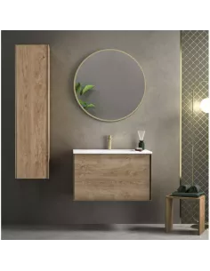 Meuble salle de bain complet chêne naturel BOHEME 100 - OPENBATH