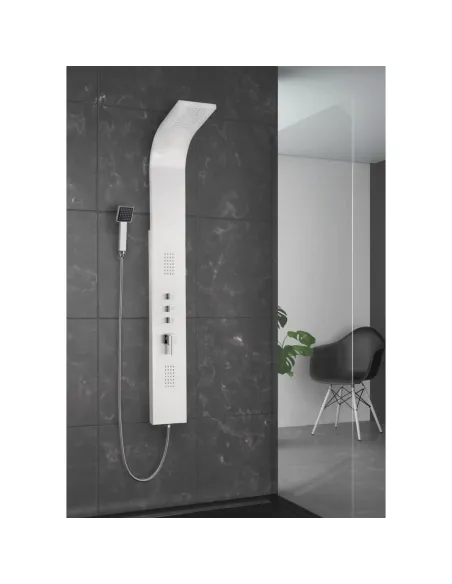 Colonne de douche hydromassante GOCTA blanche GME | 3 fonctions et 2 jets