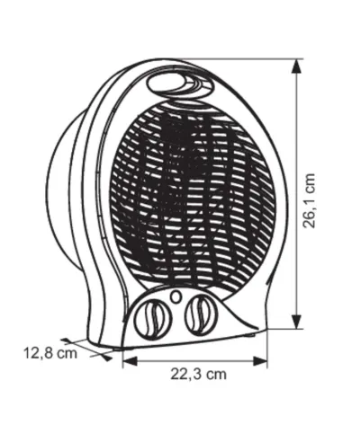 Radiateur soufflant Varma 2000 W avec ventilation froide