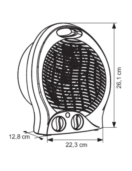 Radiateur soufflant Varma 2000 W avec ventilation froide