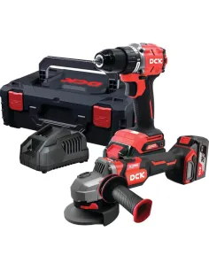 Kit perceuse-visseuse + meuleuse 125 mm DCK 20V – 2 batteries 4Ah
