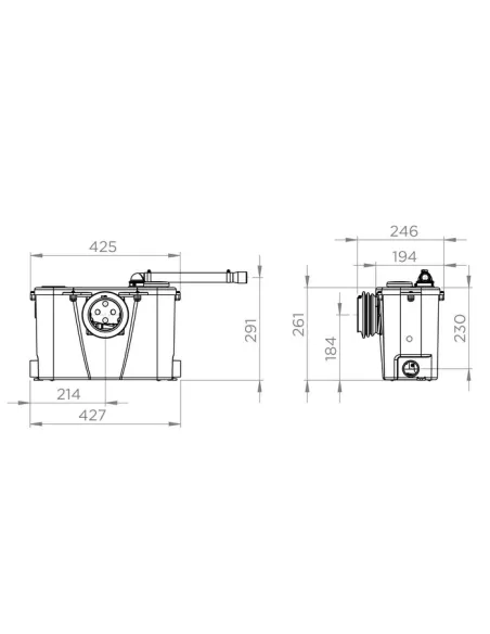 Broyeur pompe WC, lavabo et douche SIDER 550 W