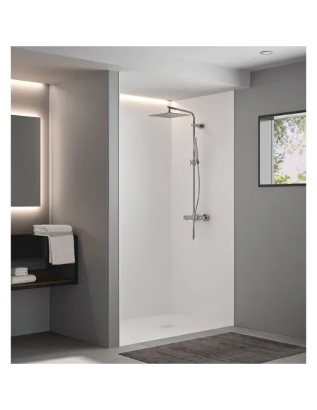 Panneau mural douche Kinewall Design blanc satiné 150x250 cm