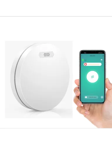 Détecteur de fumée Wi‑Fi Tuya Smart Life | Batterie 10 ans, norme EN 14604