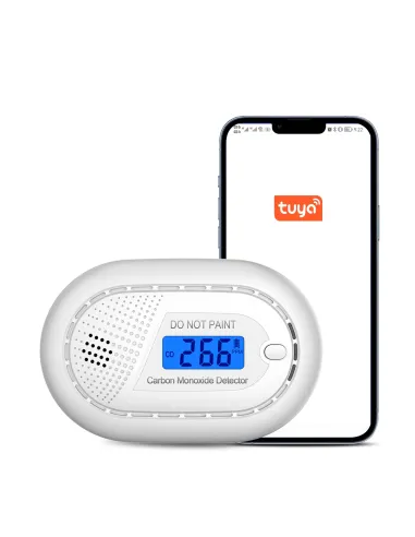 Détecteur CO Wi‑Fi Tuya Smart Life | Batterie 10 ans, norme EN 50291