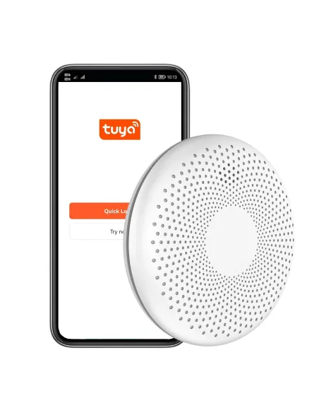 Détecteur fumée et CO Wi‑Fi Tuya Smart Life | Batterie 10 ans, EN 14604 et EN 50291