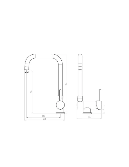 Mitigeur de cuisine rabattable Alexia Chrome | Bec pivotant 360°, ouverture à froid